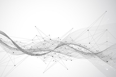 geometric abstract background with connected line vector image