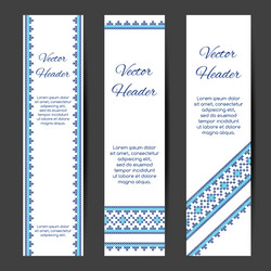 header or banner design templates vector image