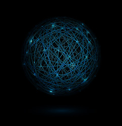Interconnected Lines Sphere vector image