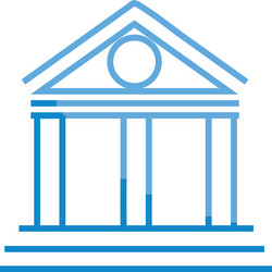 building with columns icon vector image