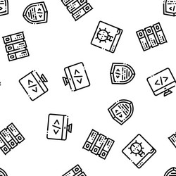 coding system seamless pattern vector image