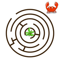 Crab Maze Game - Find the Path vector image