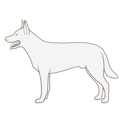 Dog Side View Silhouette Medical Vector Image