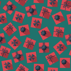 Gift Boxes Seamless Pattern vector image