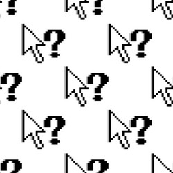 Pixelated Arrow & Question Mark Pattern vector image