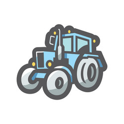 tractor agricultural machinery icon cartoon vector