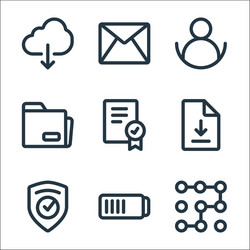 ui line icons linear set quality vector image