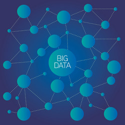 big data abstract molecule vector image