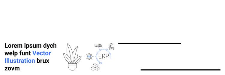 erp system integration and workflow optimization vector image
