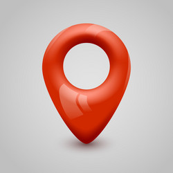red map pin pointer modern design vector image