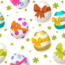 seamless textured pattern different eggs vector image