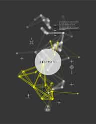 3d connection structure futuristic technology vector image