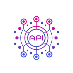 api application programming interface vector image