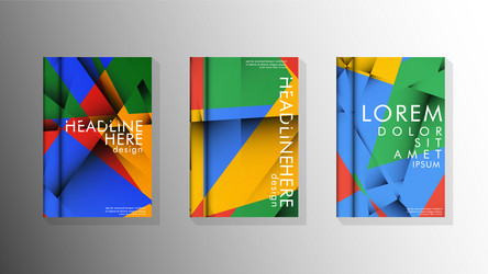 gradient minimal geometric pattern design vector image