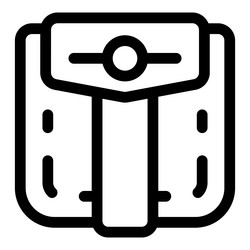 line icon style of a futuristic robot vector image