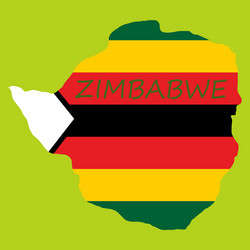 map of zimbabwe with the image national vector