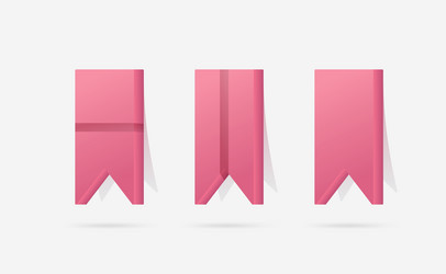 3d ribbon collection with spaced background vector image