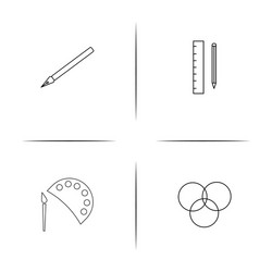 creative process and design simple linear icon vector image