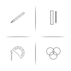 Creative process and design simple linear icon vector