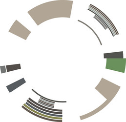 geometric hud sc-fi gui ui circular elements vector image