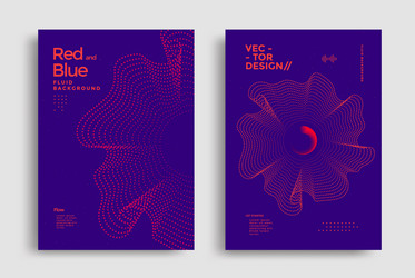 liquid poster design template in duotone gradients vector