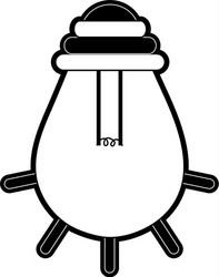lit regular lightbulb icon image vector image