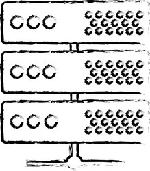 figure digital router to connect data center vector image