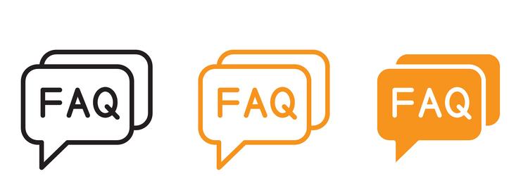 informative faq icon for help and support vector image