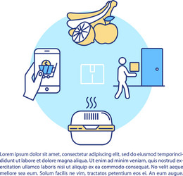 internet mobile order concept icon with text vector image
