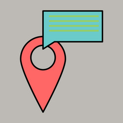 navigation geolocation icon in flat design vector image