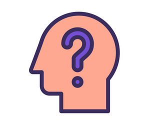 Question understand help single isolated icon vector