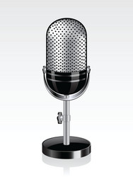 Microphone icon retro vintage Royalty Free Vector Image