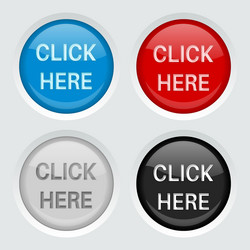 round web buttons click here icons vector image
