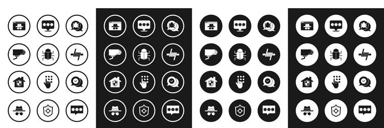 set system bug security camera browser incognito vector image