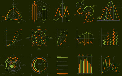 Data Visualization Set - Chart & Graph vector image