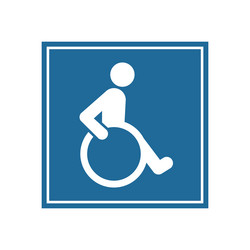 handicap flat icon disabled people on wheelchair vector