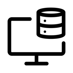 organized data storage on a desktop computer vector image