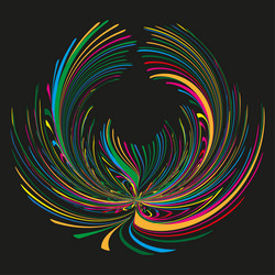 abstract colorful swirl dynamic energy pattern vector image