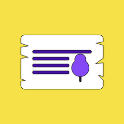 flat icon design collection paper from tree vector image
