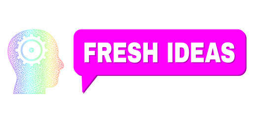 rainbow net gradient intellect icon and fresh vector image