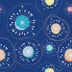 seamless pattern design with colorful fireworks vector image