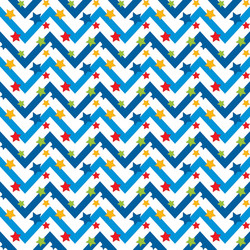 seamless pattern with stars and zigzag vector image