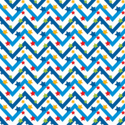 Seamless pattern with stars and zigzag vector