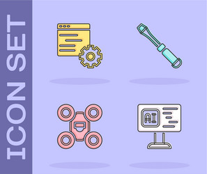 set software computer api interface drone vector image