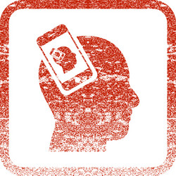 smartphone head plugin recursion framed textured vector image