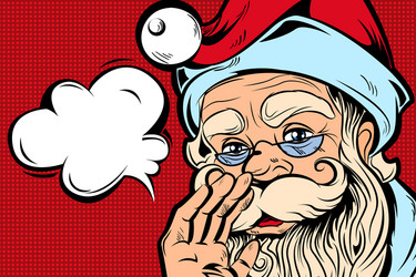 Speaking santa comic style concept vector