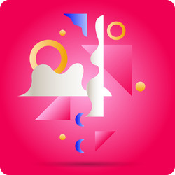 background with abstract shapes a template vector image