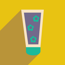 flat with shadow icon and mobile application face vector image