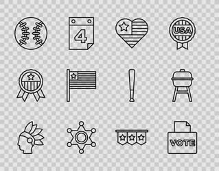 Native American Vote Box - USA Independence vector image