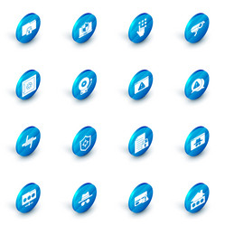 set laptop protected with shield password vector image